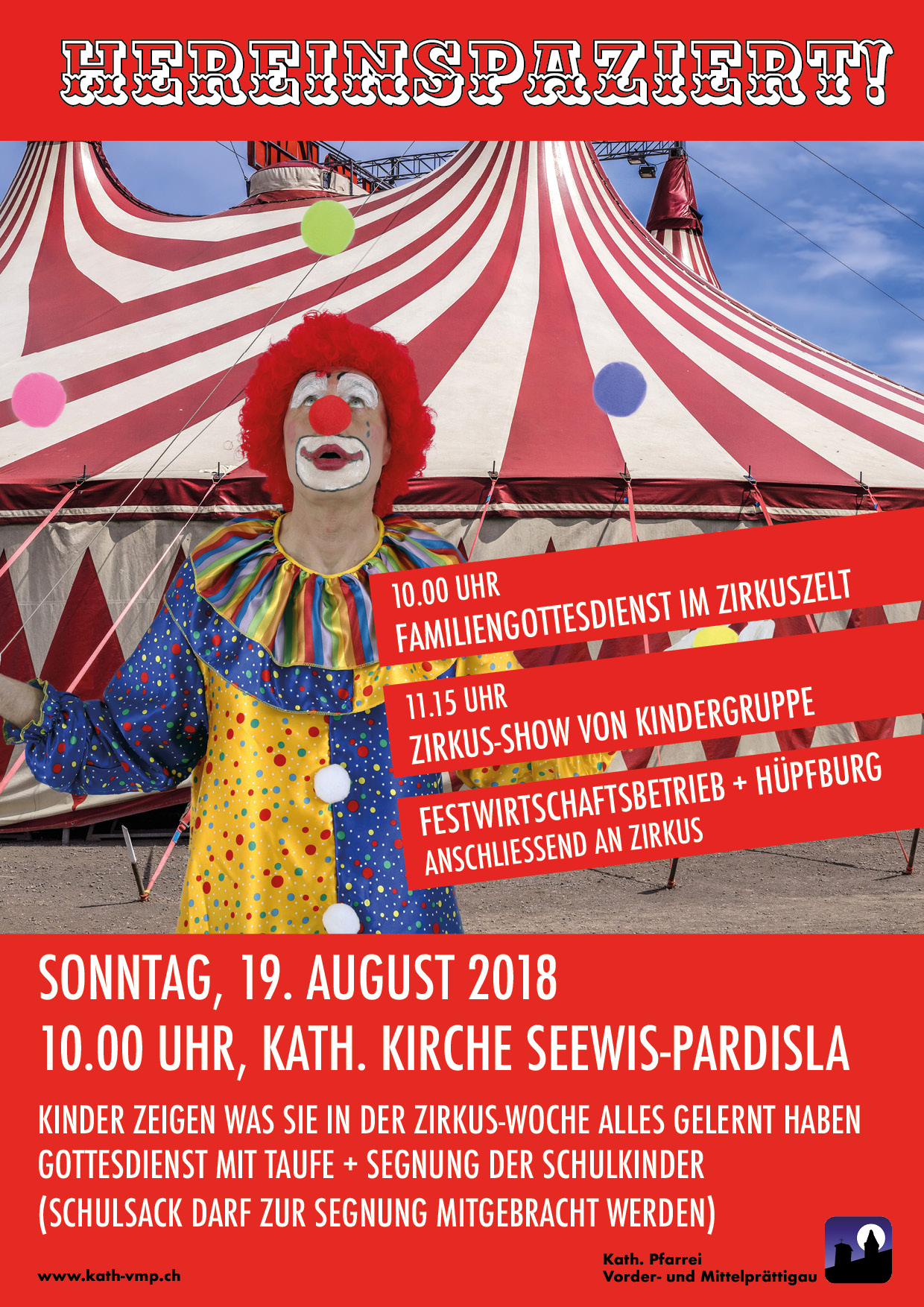 Zirkus am Sonntag, 19. August 2018