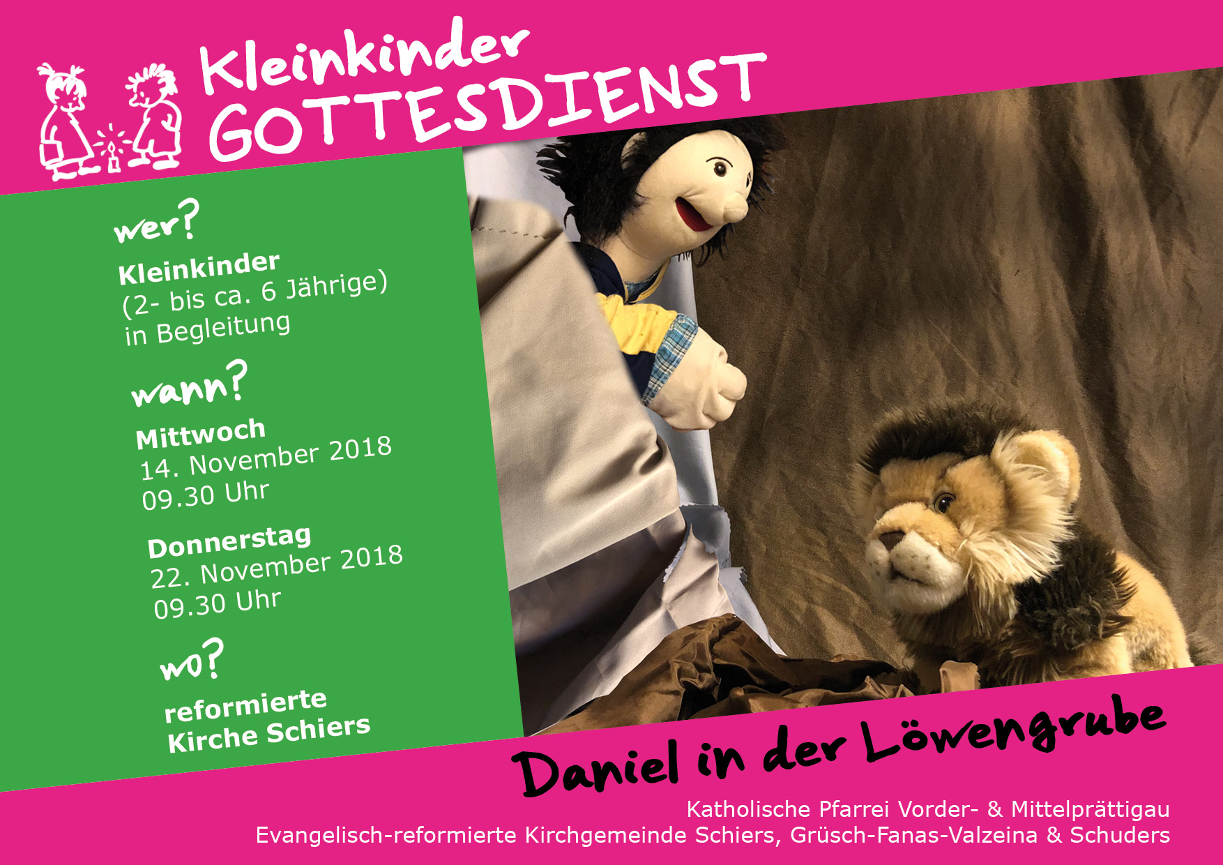 Kleinkindergottesdienst, 14. und 22. November 2018