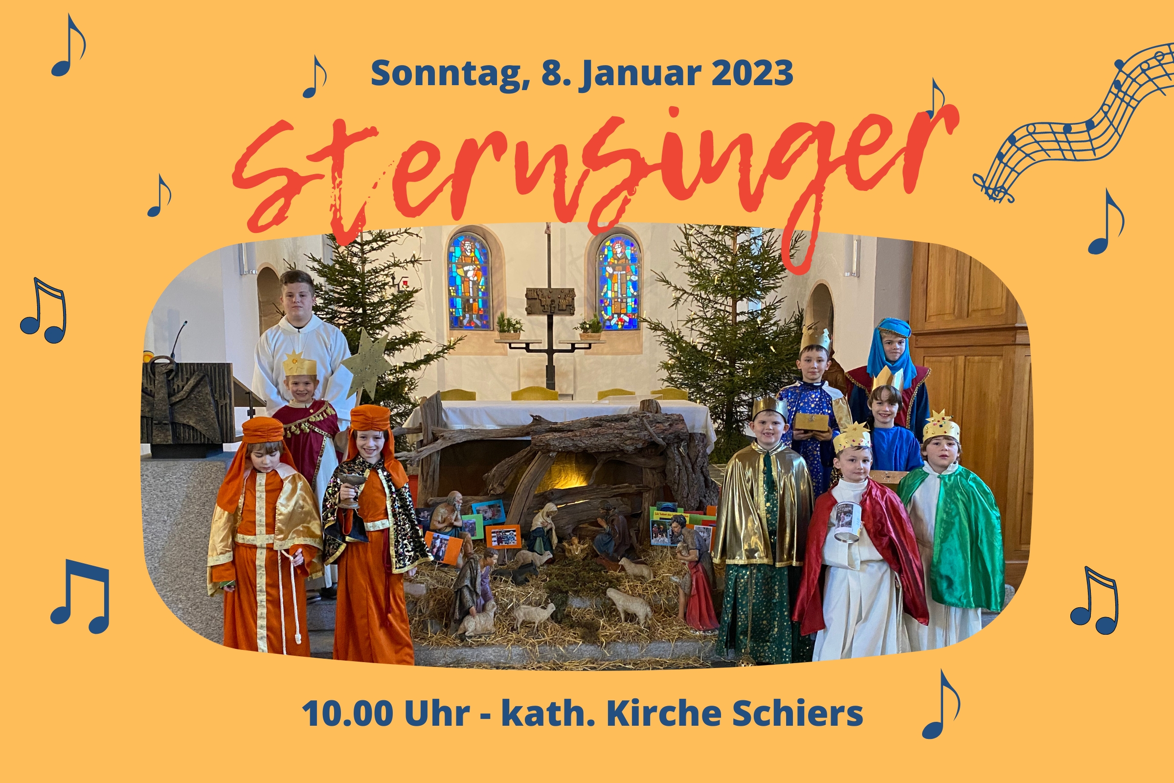 Die Sternsinger besuchen den Gottesdienst Katholische Pfarrei Hl