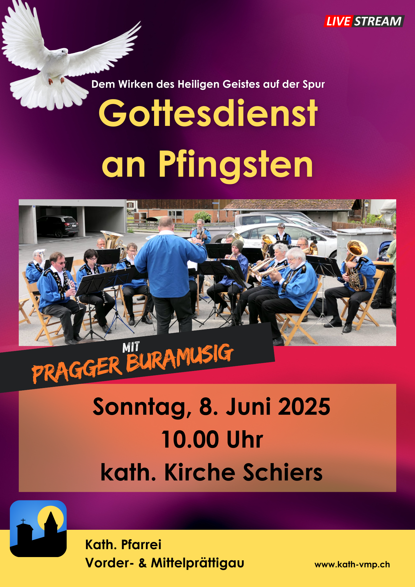 Pfingsten und 60 Jahre katholische Kirche Schiers