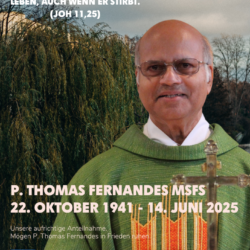 In Gedenken an Pater Thomas Fernandes MSFS