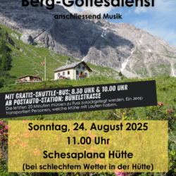 Ökumenischer Berg-Gottesdienst bei der Schesaplana-Hütte