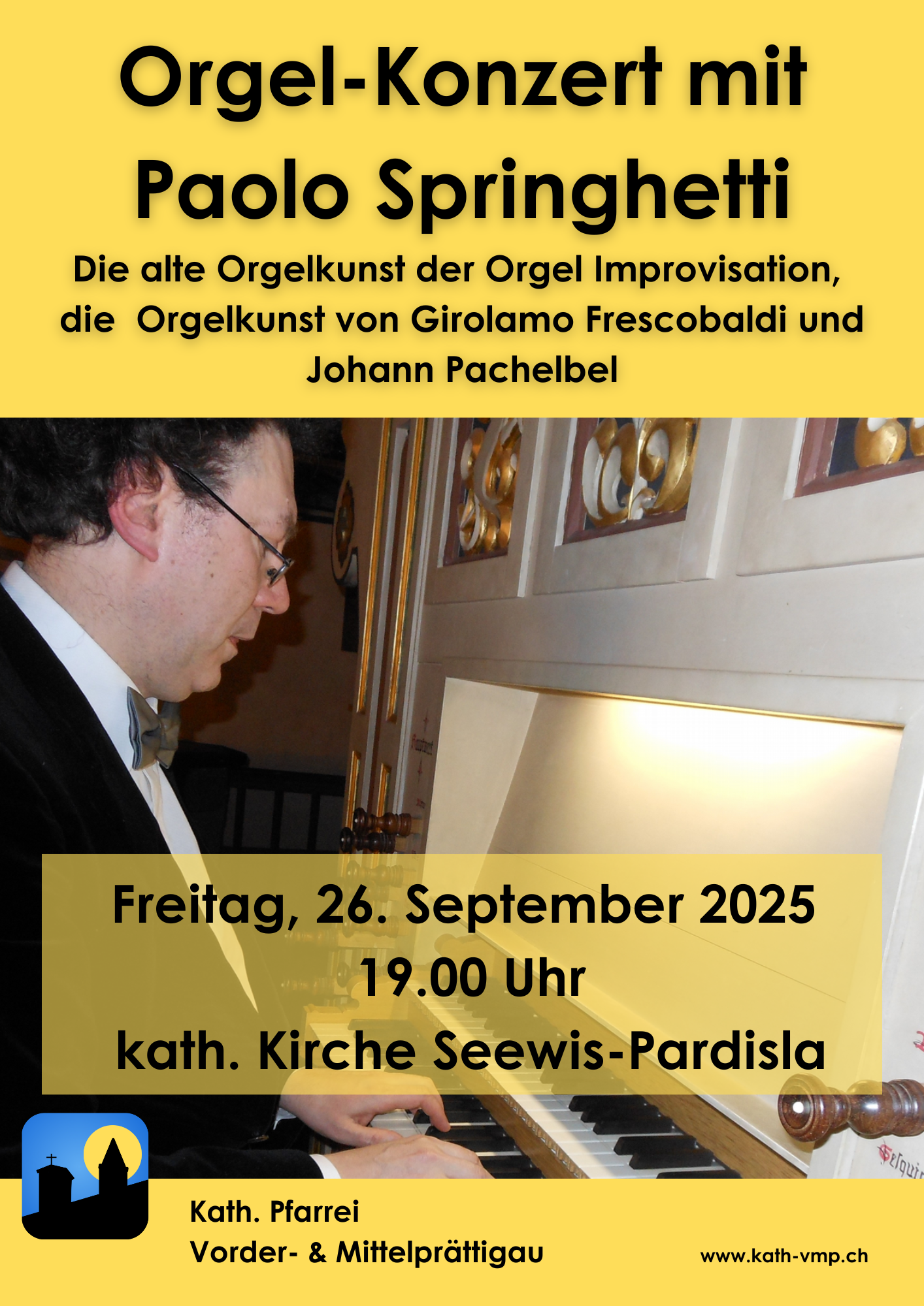 Orgelkonzert mit Paolo Springhetti: Alte Meister und Improvisationskunst