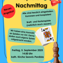 Spiele-Nachmittag: Ab sofort wird einmal im Monat gespielt!