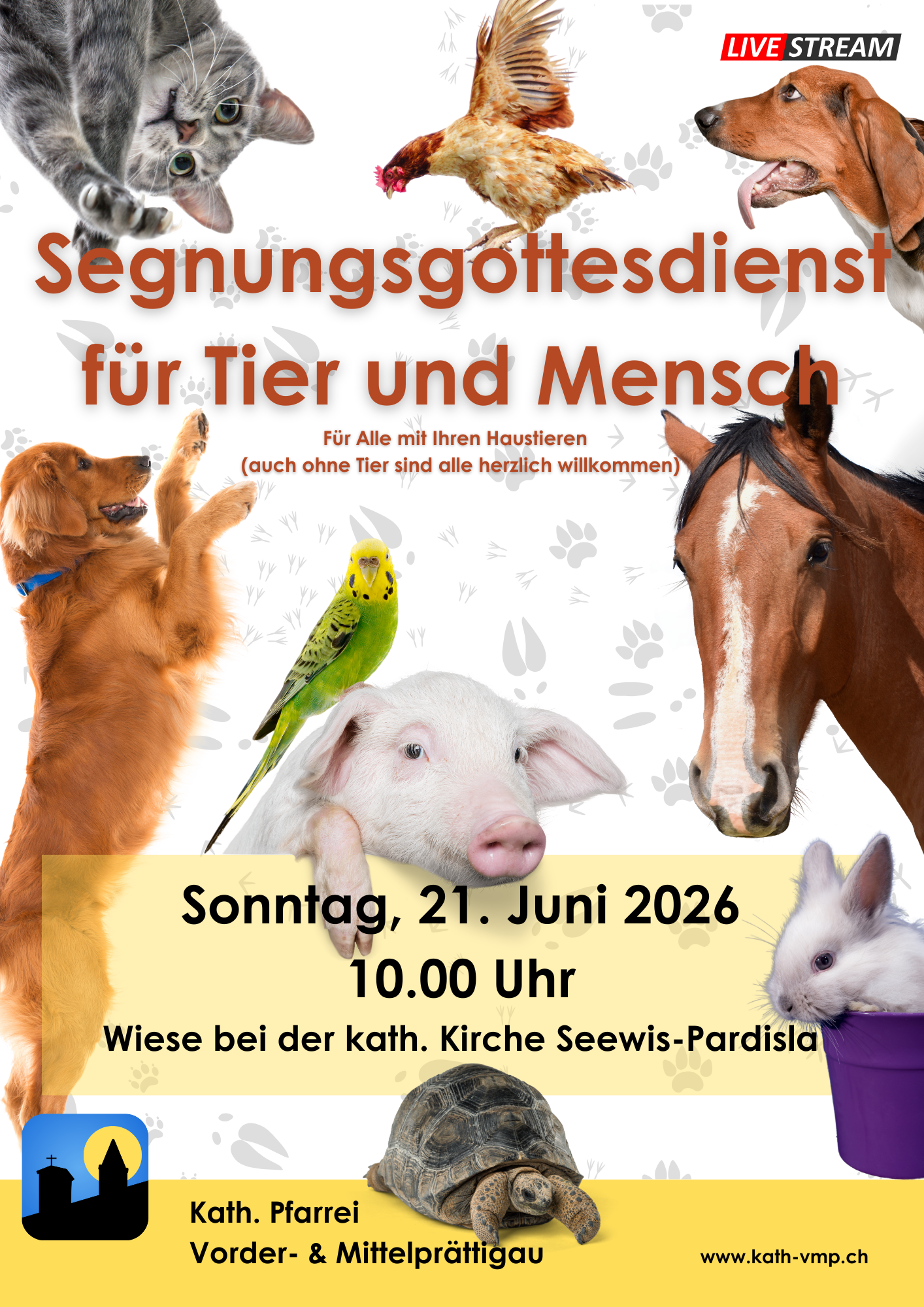 Tiersegnungsgottesdienst in Seewis-Pardisla